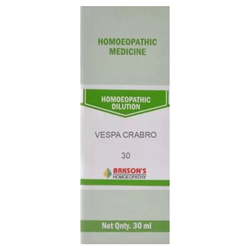 Bakson's Homeopathy Vespa Crabro  Dilution 30 bottle of 30 ml Dilution