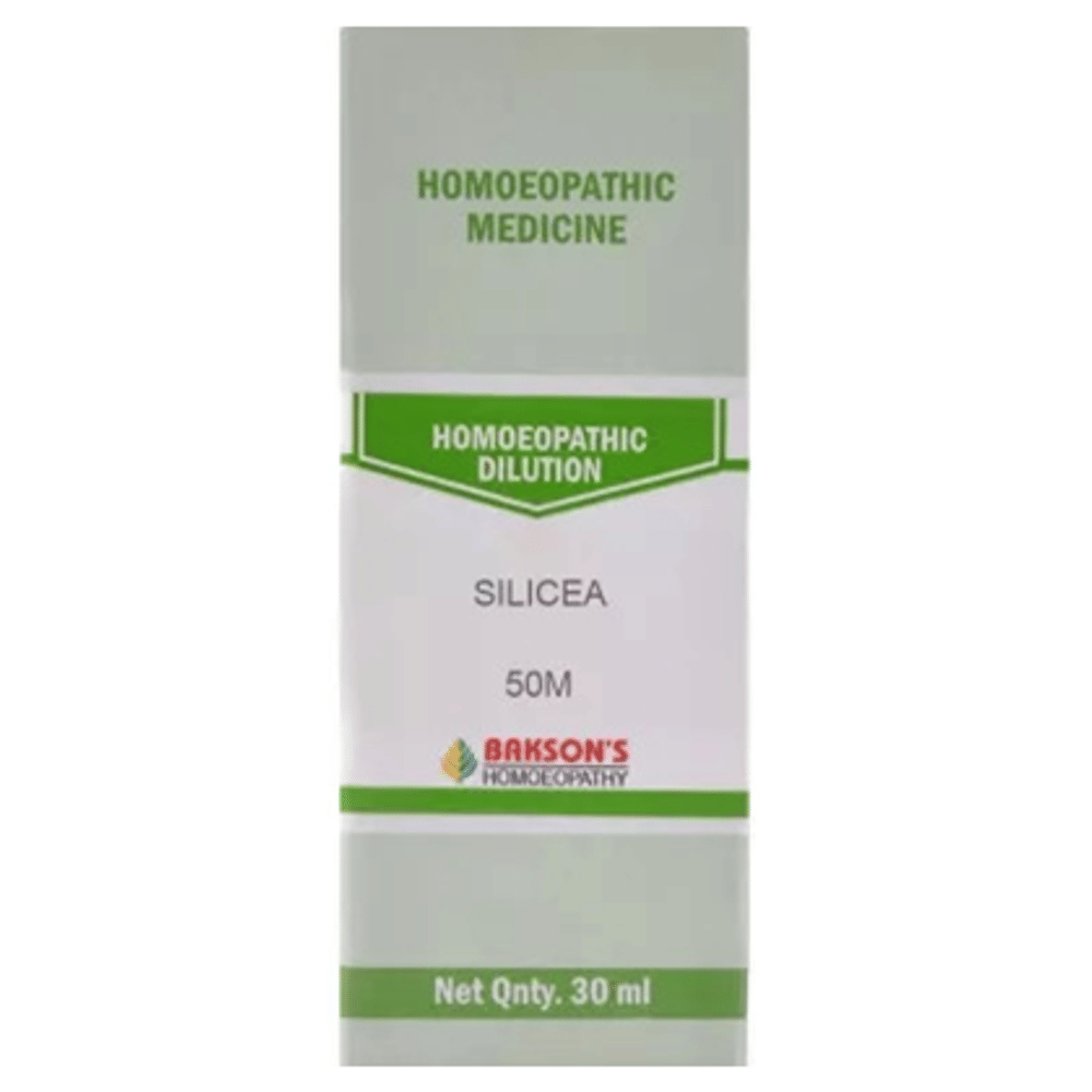 Bakson's Homeopathy Silicea Dilution 50M bottle of 30 ml Dilution