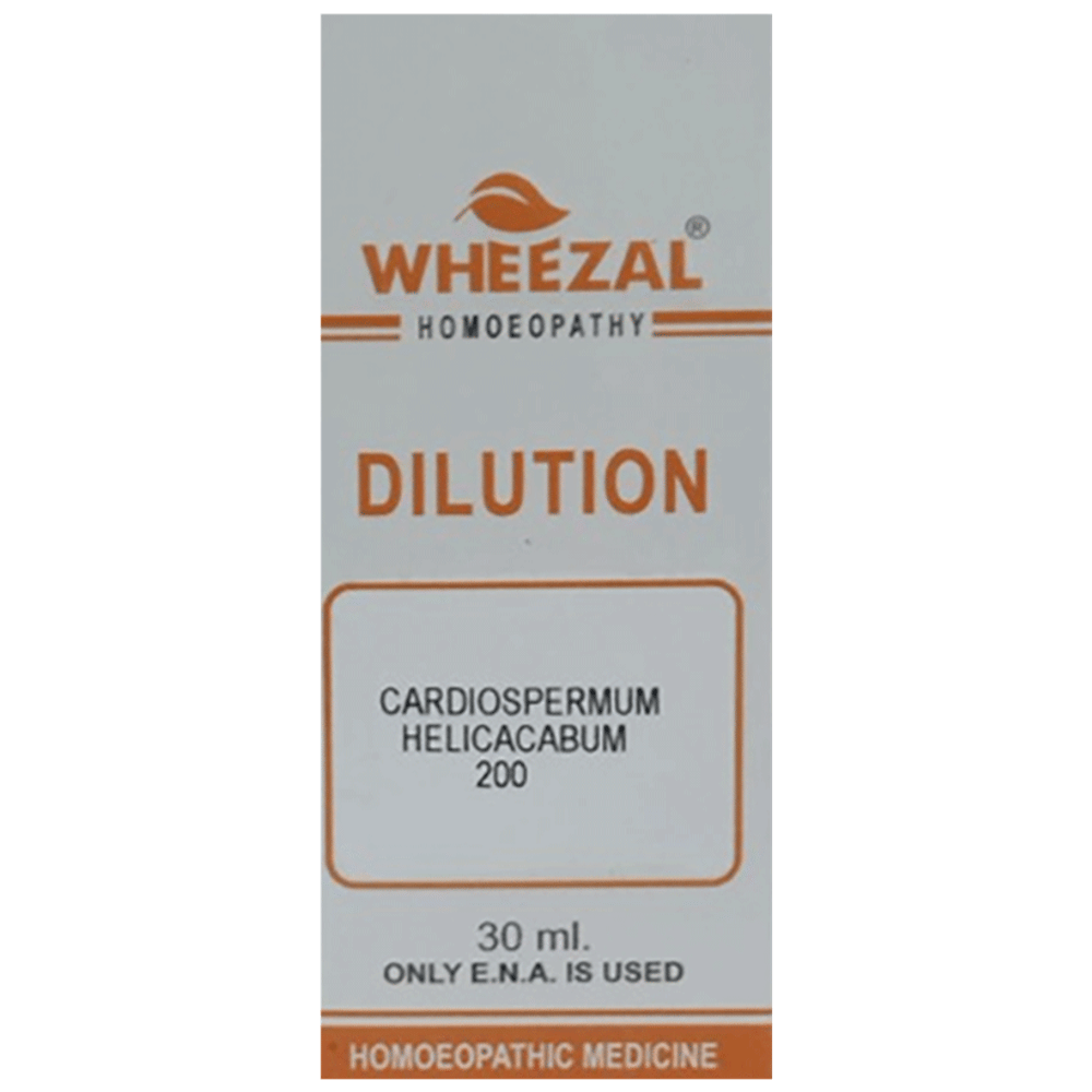 Wheezal Cardiospermum Dilution 200 bottle of 30 ml Dilution