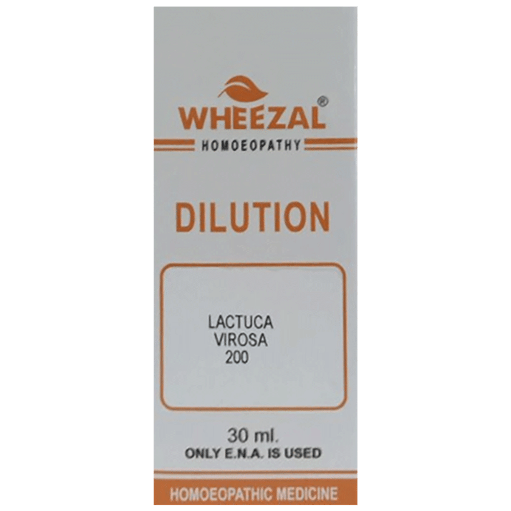 Wheezal Lactuca Virosa Dilution 200 bottle of 30 ml Dilution