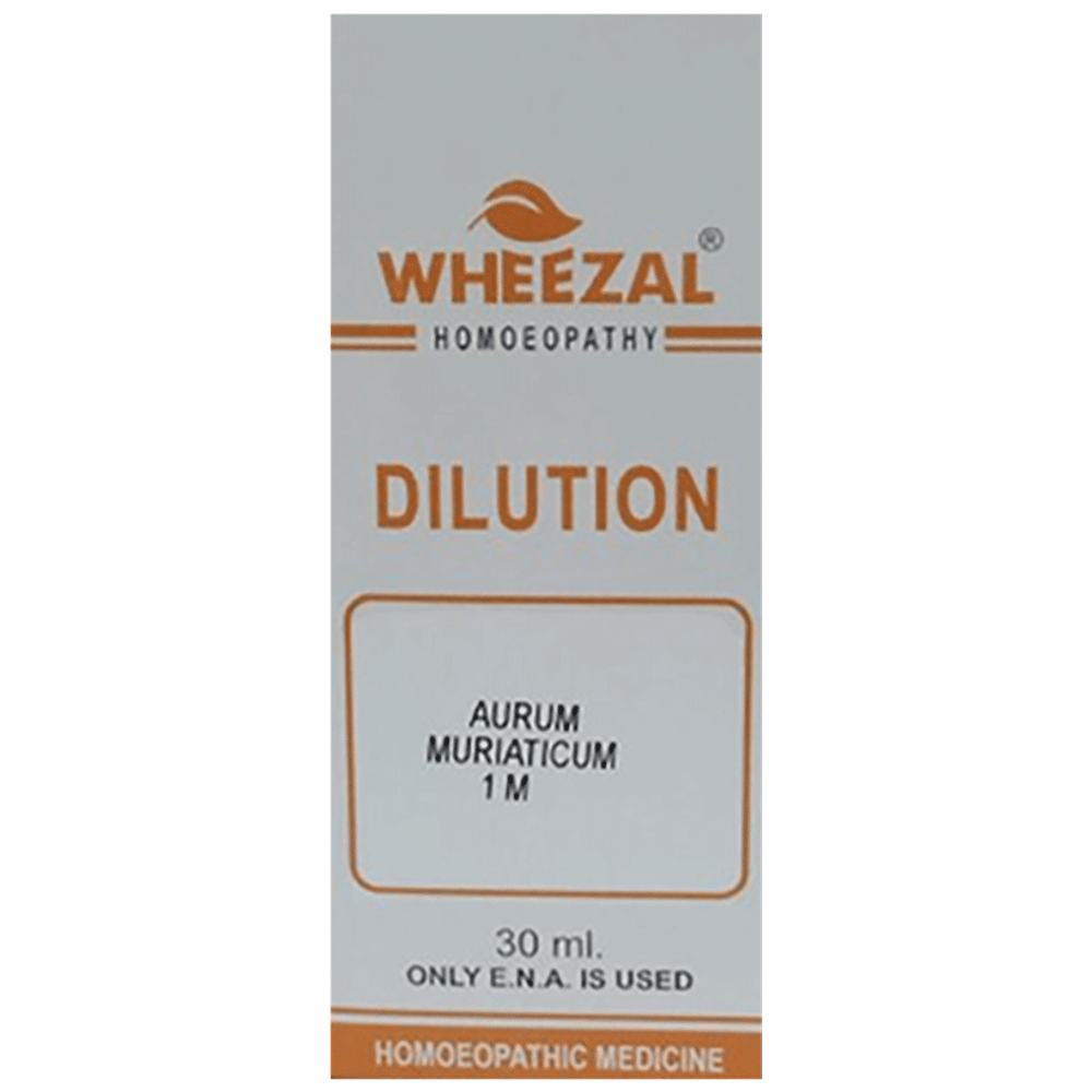 Wheezal Aurum Muriaticum Dilution 1M bottle of 30 ml Dilution