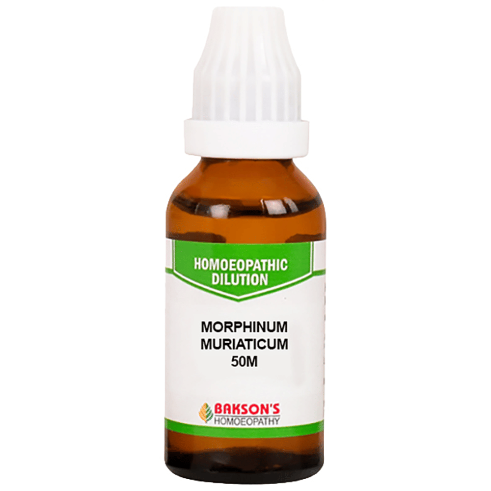 Bakson's Homeopathy Morphinum Muriaticum Dilution 50M bottle of 30 ml Dilution Bakson's Homeopathy Morphinum Muriaticum Dilution 50M bottle of 30 ml Dilution