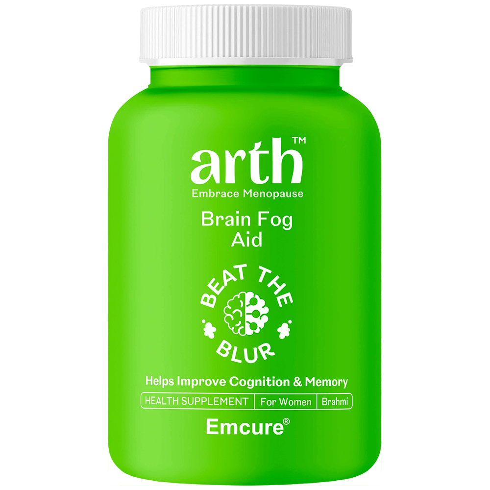 Arth Brain Fog Aid Capsule | Brahmi B-Lit Bacopa | Boosts Memory, Focus & Mental Clarity bottle of 30 capsules