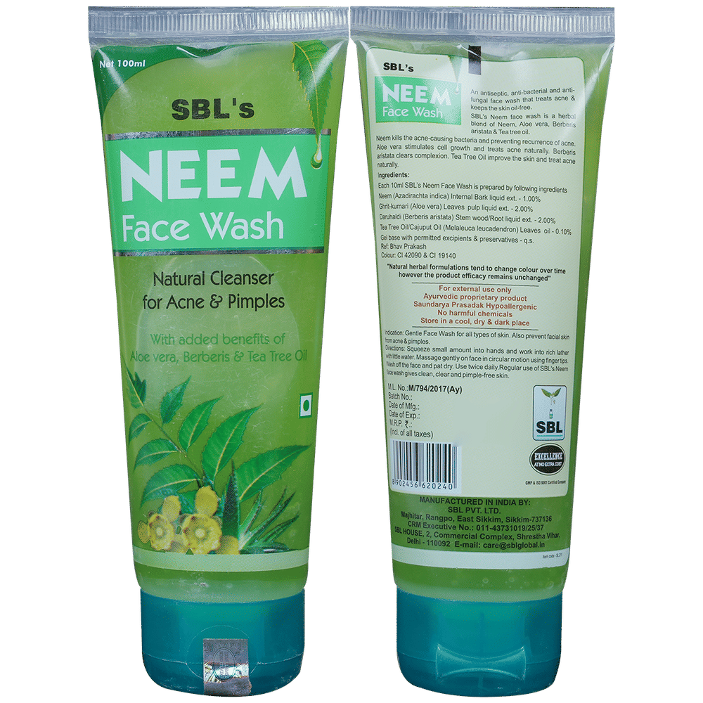 SBL Neem Face Wash tube of 100 ml Face Wash
