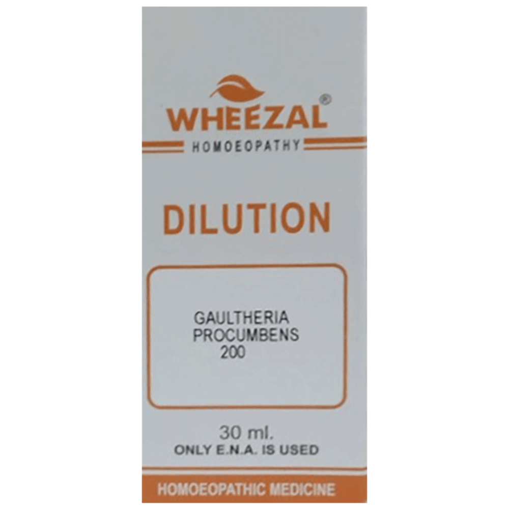Wheezal Gaultheria Procumbens Dilution 200 bottle of 30 ml Dilution