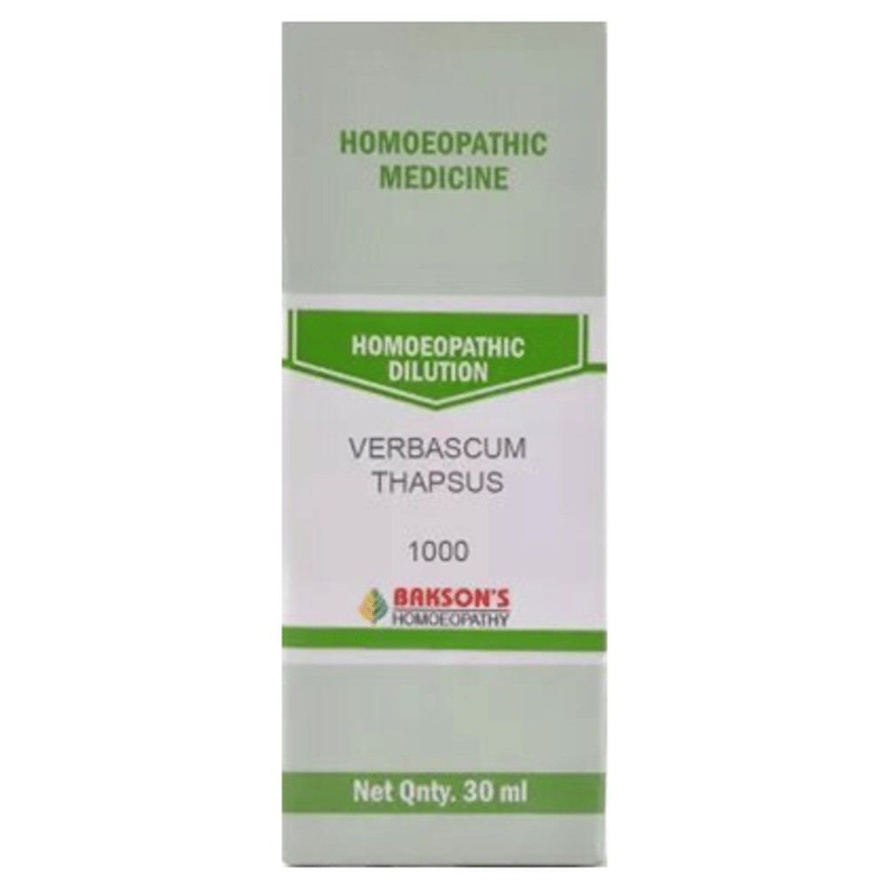 Bakson's Homeopathy Verbascum Thapsus Dilution 1000 CH bottle of 30 ml Dilution