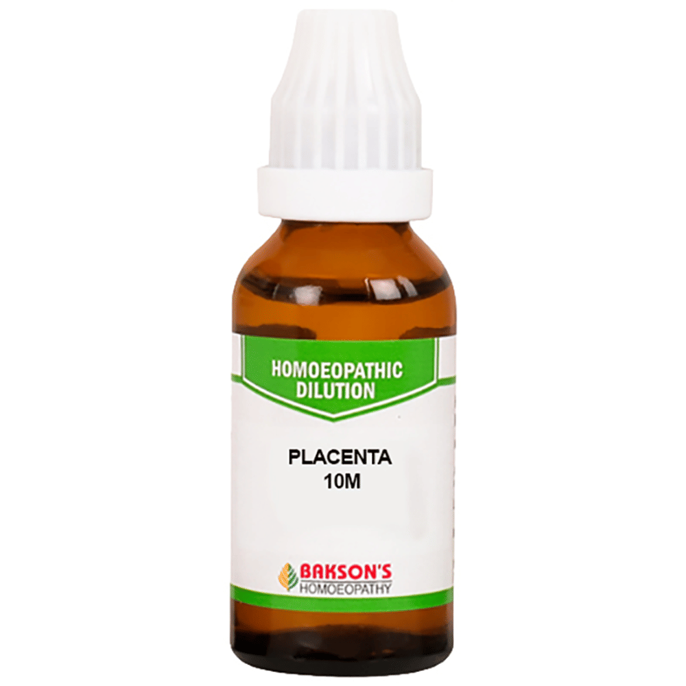 Bakson's Homeopathy Placenta Dilution 10M bottle of 30 ml Dilution Bakson's Homeopathy Placenta Dilution 10M bottle of 30 ml Dilution