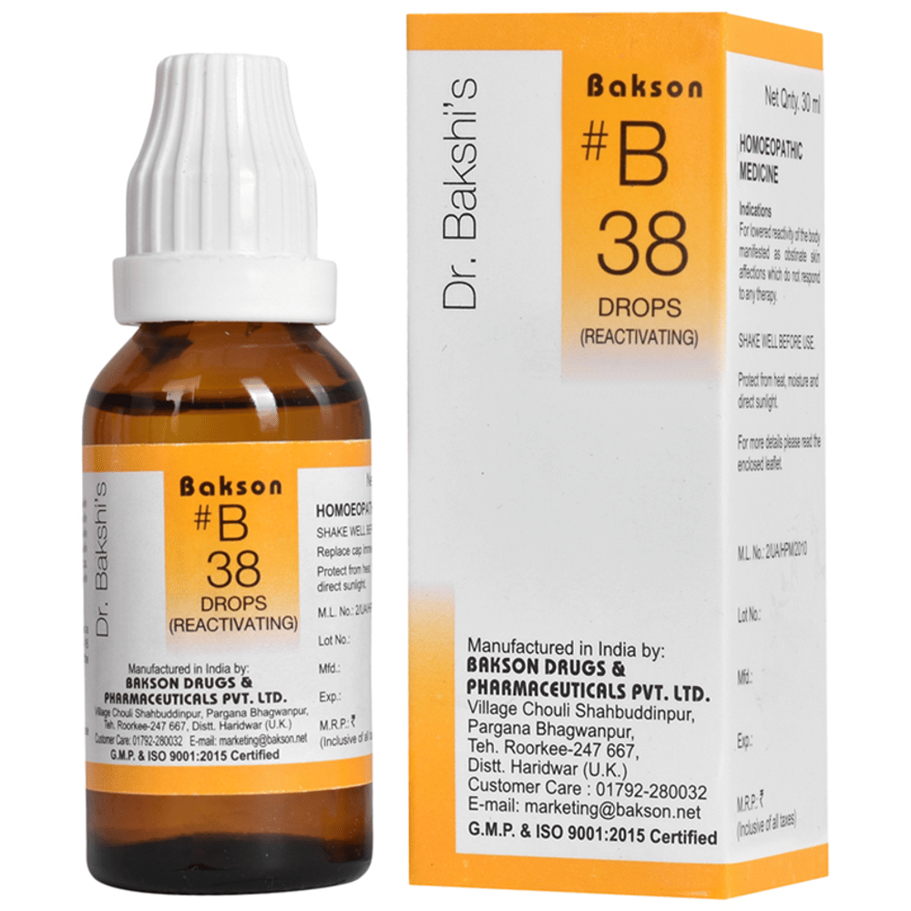 Bakson B38 Reactivating Drop bottle of 30 ml Drop