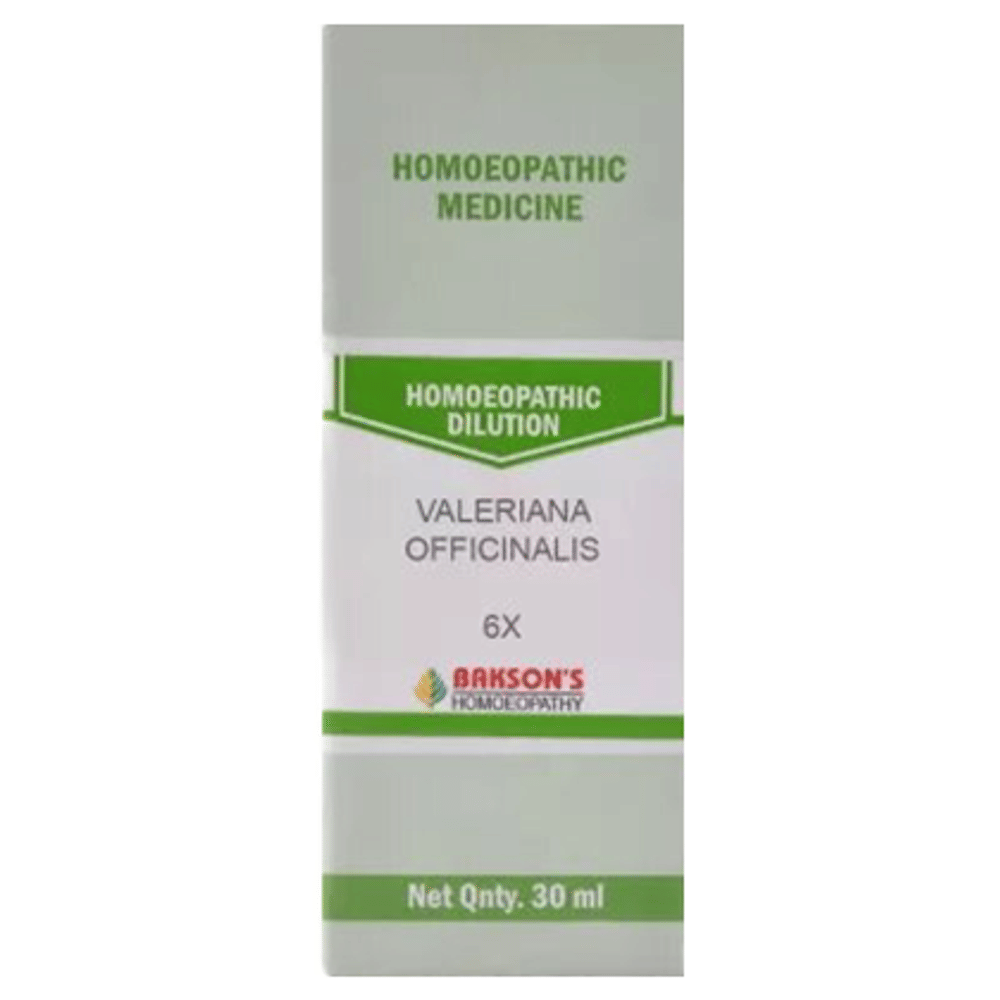 Bakson's Homeopathy Valeriana Officinalis Dilution 6X bottle of 30 ml Dilution Bakson's Homeopathy Valeriana Officinalis Dilution 6X bottle of 30 ml Dilution