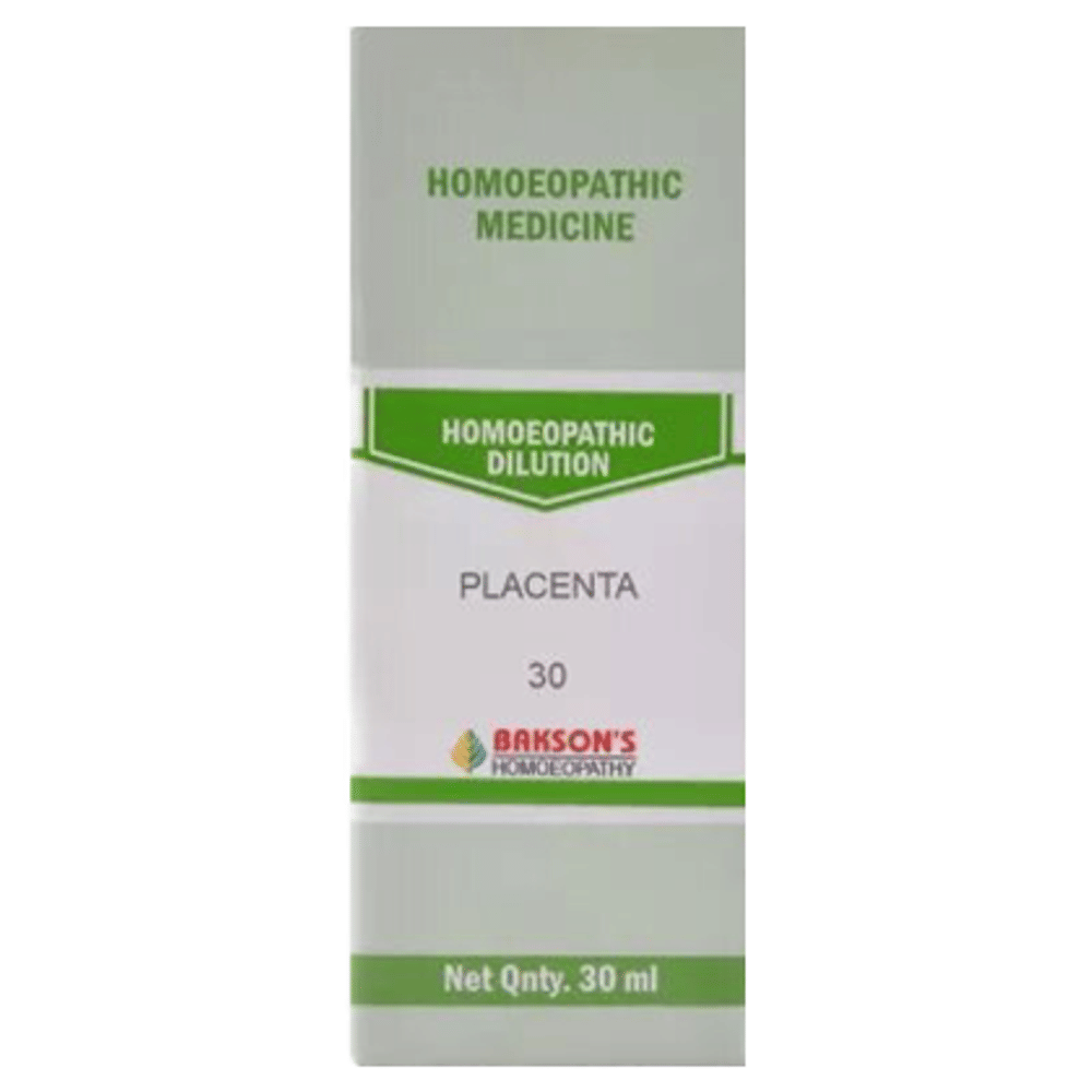 Bakson's Homeopathy Placenta Dilution 30 bottle of 30 ml Dilution