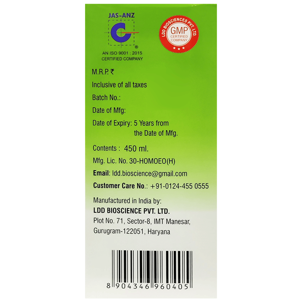 LDD Bioscience Koughfix Cough Syrup bottle of 450 ml Syrup