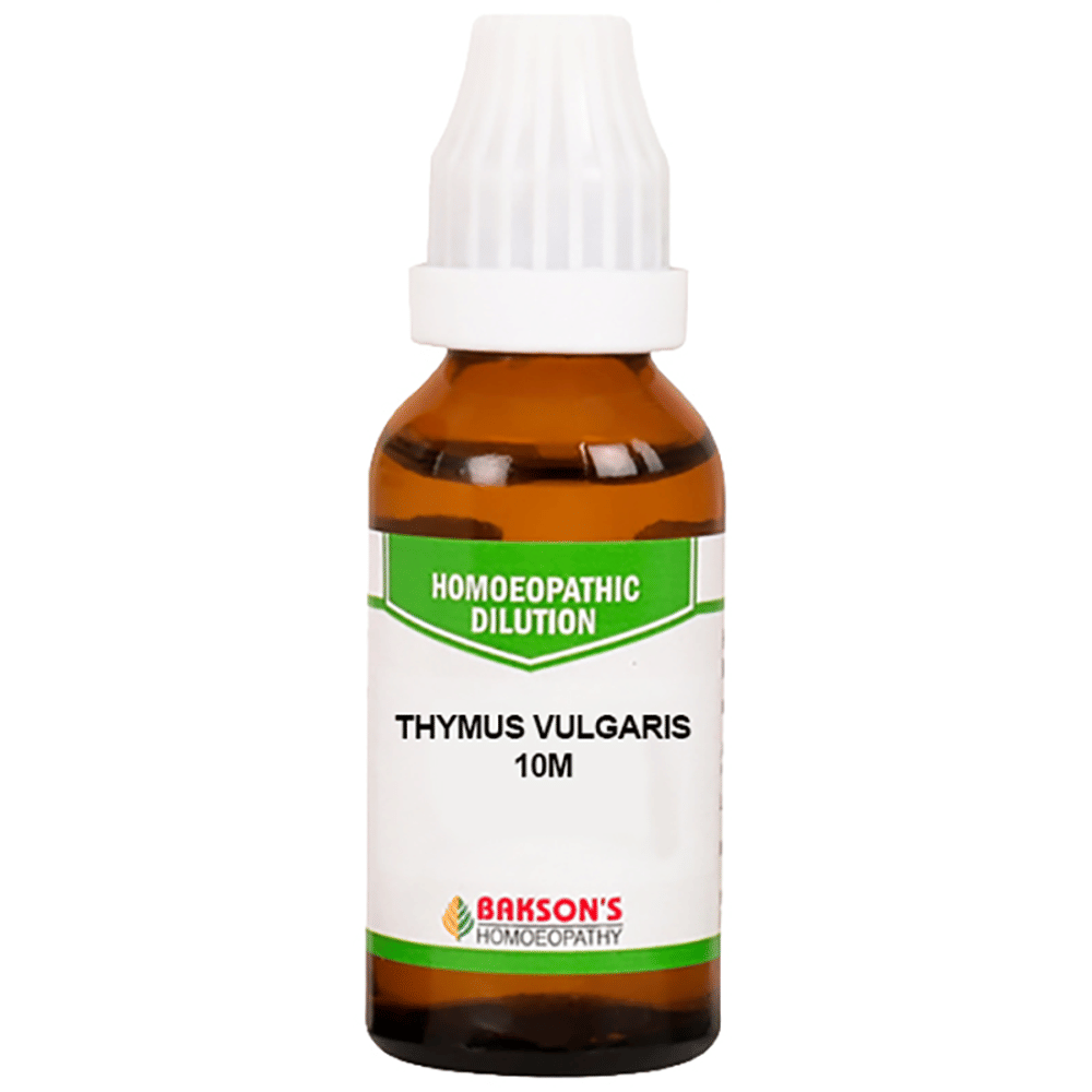 Bakson's Homeopathy Thymus Vulgaris Dilution 10M bottle of 30 ml Dilution Bakson's Homeopathy Thymus Vulgaris Dilution 10M bottle of 30 ml Dilution