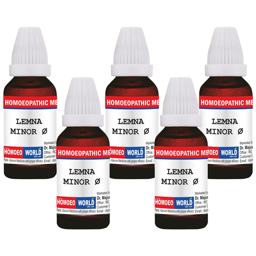 Dr. Majumder Homeo World Lemna Minor Mother Tincture (30ml Each) Q combo pack of 5 bottles