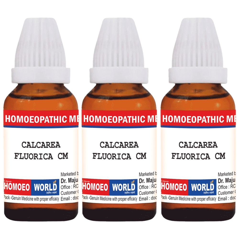 Dr. Majumder Homeo World Calcarea Fluorica Dilution(30ml Each) CM combo pack of 3 Packs