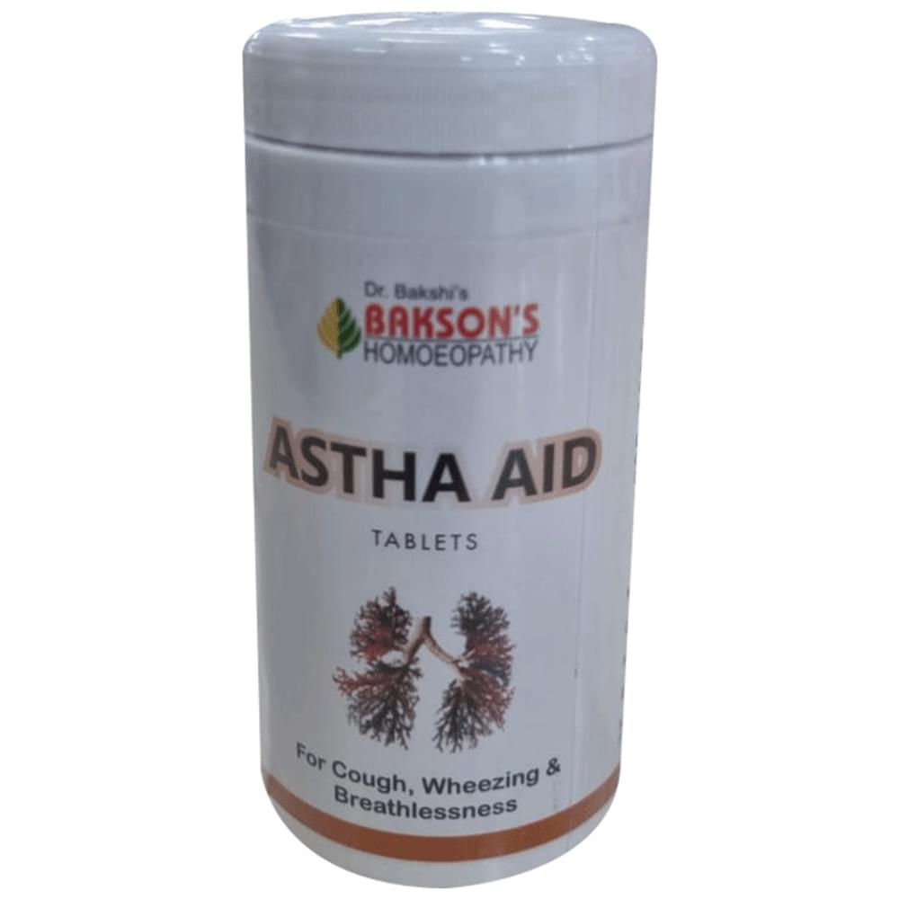 Bakson's Homeopathy Astha Aid Tablet bottle of 200 tablets