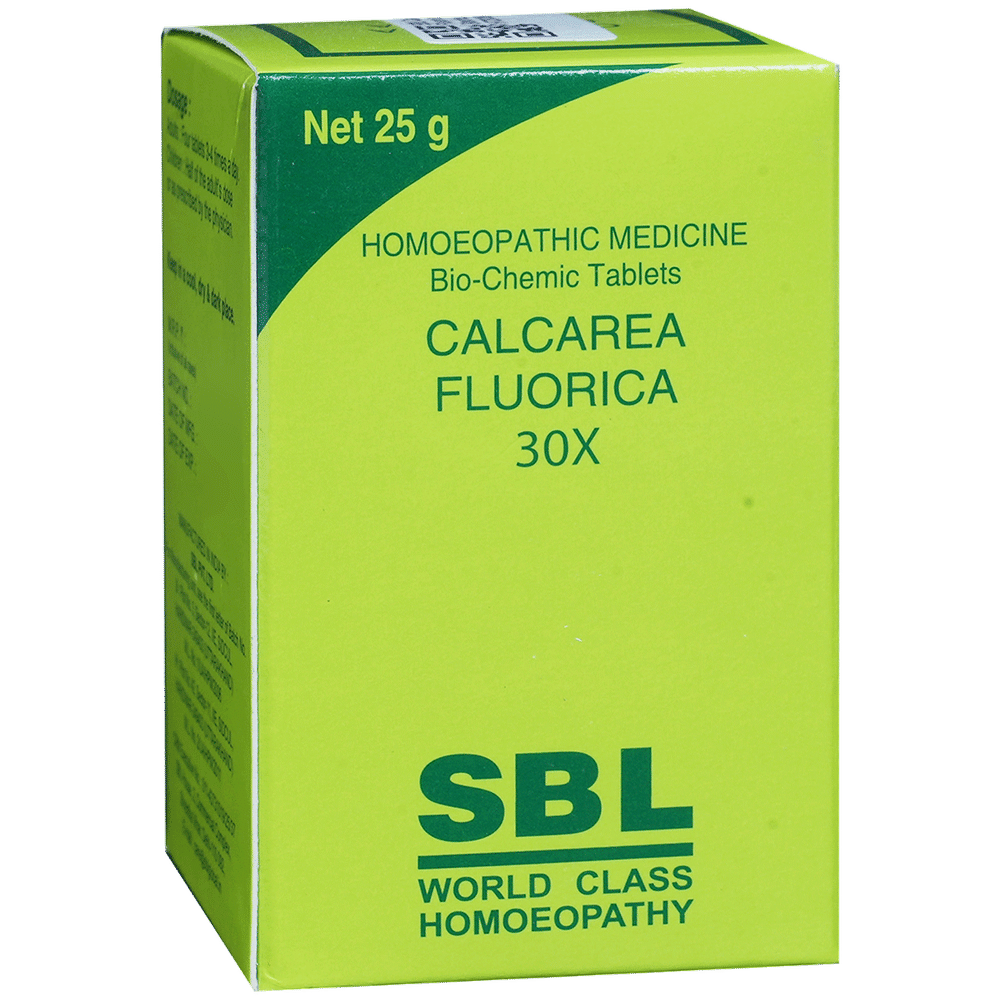 SBL Calcarea Fluorica Biochemic Tablet 30X bottle of 25 gm Biochemic Tablet
