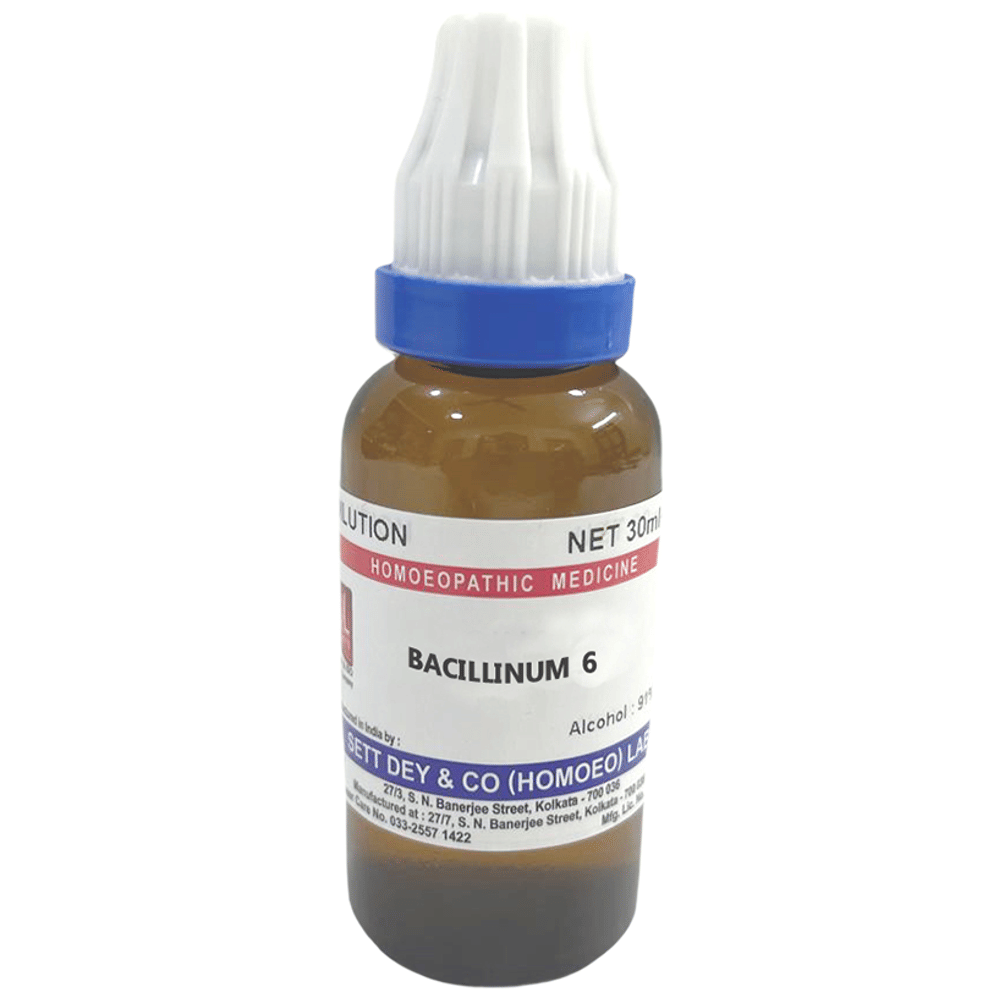 Sett Dey Bacillinum Dilution 6 bottle of 30 ml Dilution