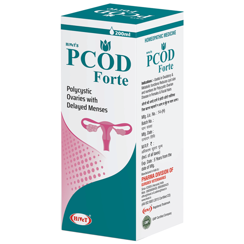 Hivet PCOD Forte Syrup bottle of 200 ml Syrup
