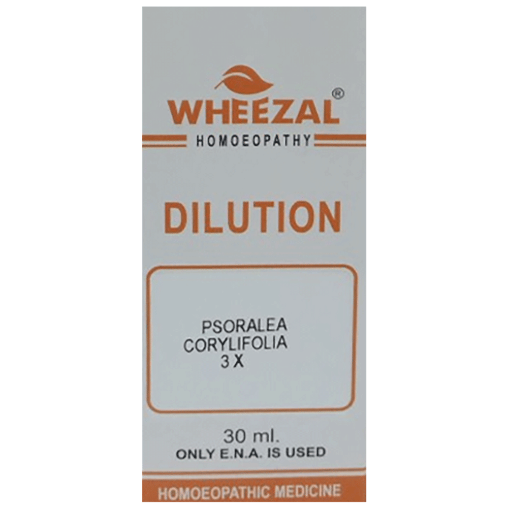 Wheezal Psoralea Cor. Dilution 3X bottle of 30 ml Dilution