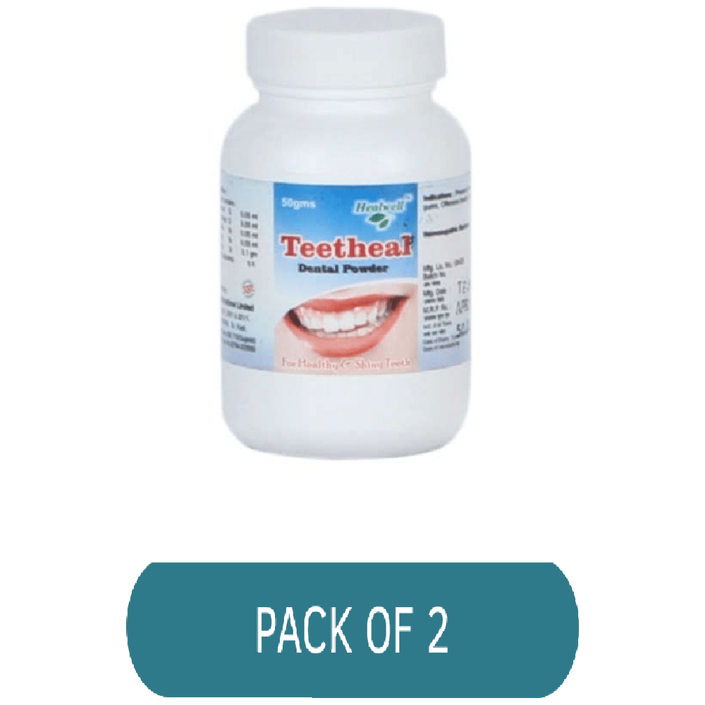 Healwell Teetheal Dental Powder bottle of 50 gm Powder