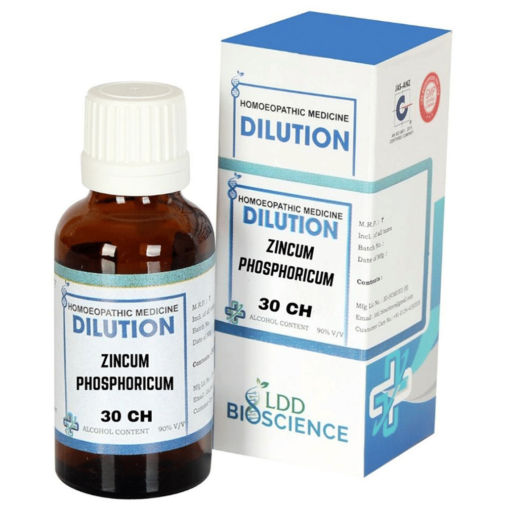 LDD Bioscience Zincum Phosphoricum Dilution 30 CH bottle of 30 ml Dilution