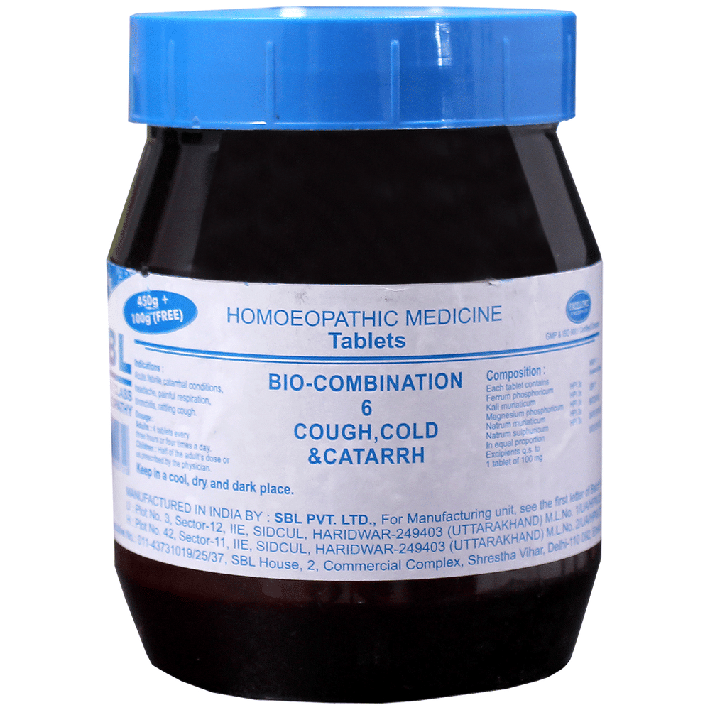 SBL Bio-Combination 6 Tablet bottle of 550 gm Biocombination Tablet