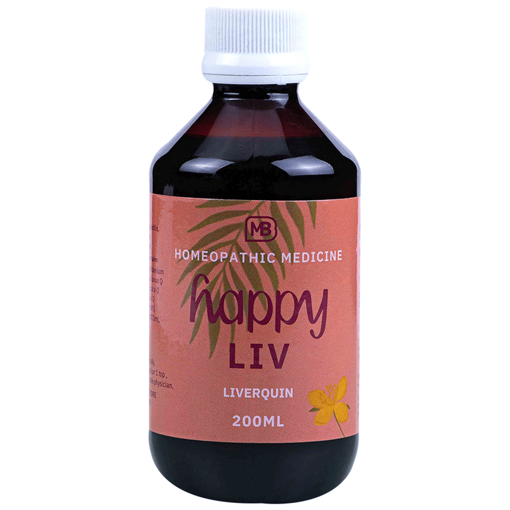 MB Happy Liv Liverquin Syrup bottle of 200 ml Syrup MB Happy Liv Liverquin Syrup bottle of 200 ml Syrup