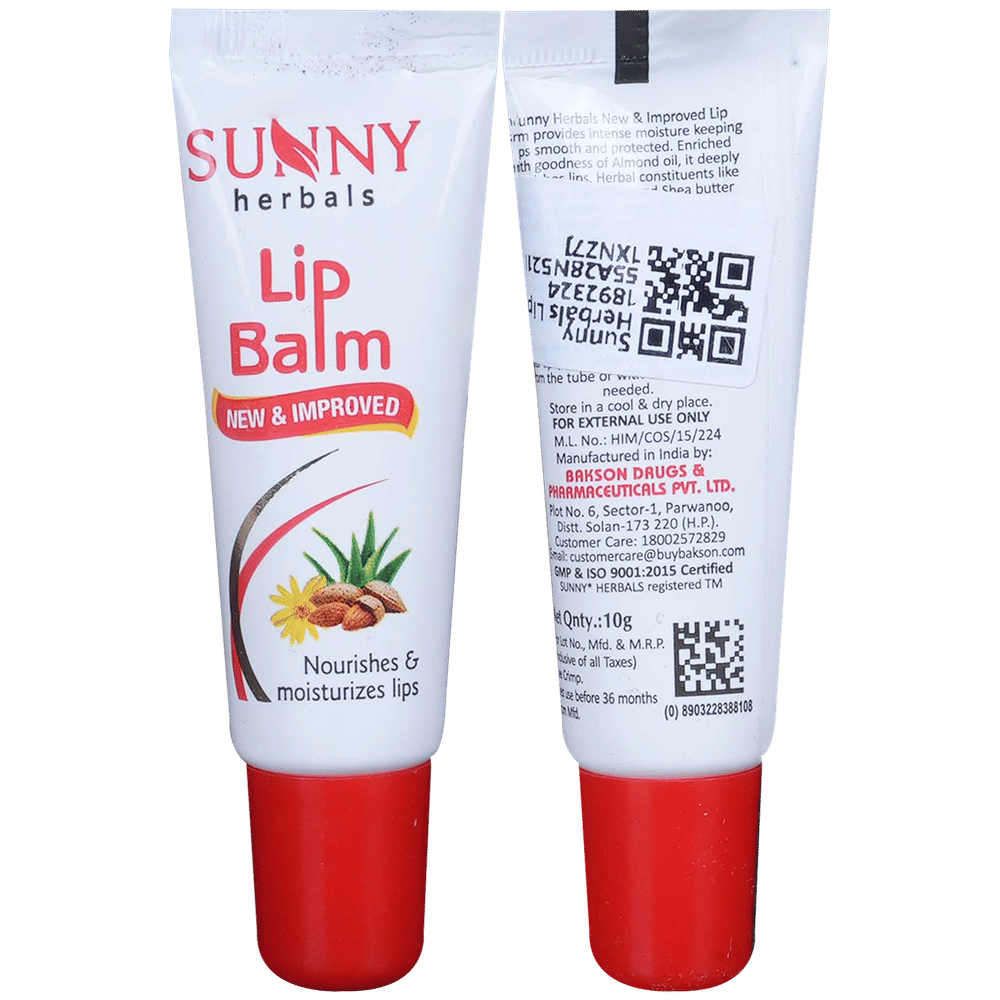 Sunny Herbals Lip Balm tube of 10 gm Balm