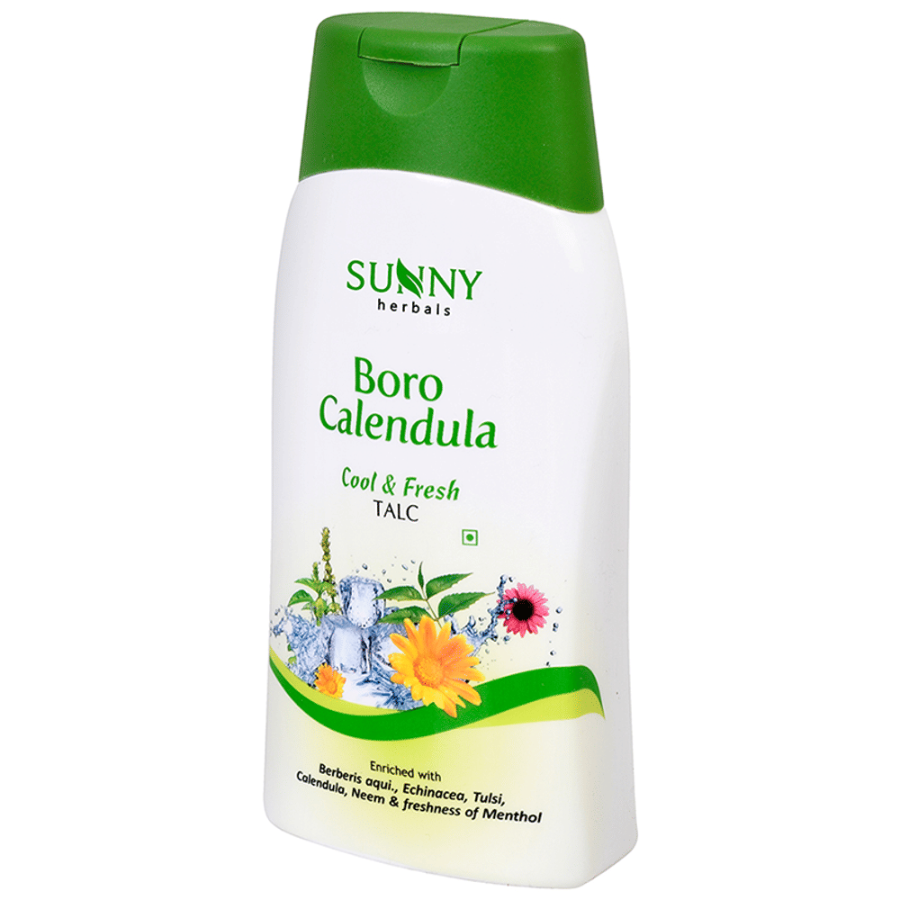 Sunny Herbals Boro Calendula Talcum Powder bottle of 100 gm Powder
