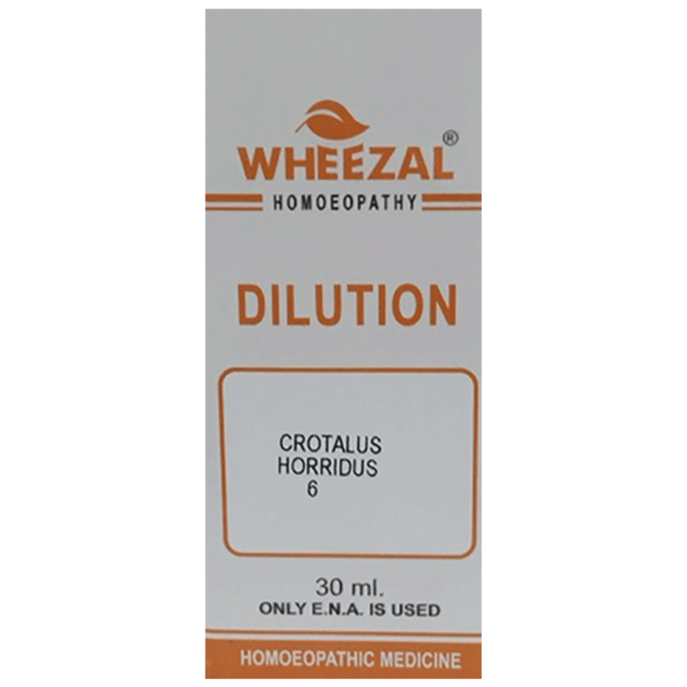 Wheezal Crotalus Horrdus Dilution 6 bottle of 30 ml Dilution