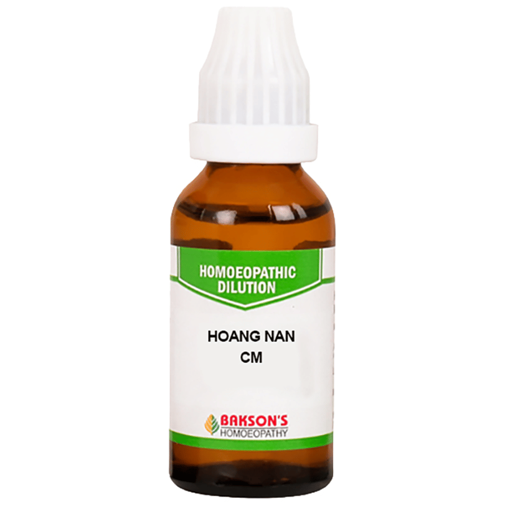 Bakson's Homeopathy Hoang Nan Dilution CM bottle of 30 ml Dilution