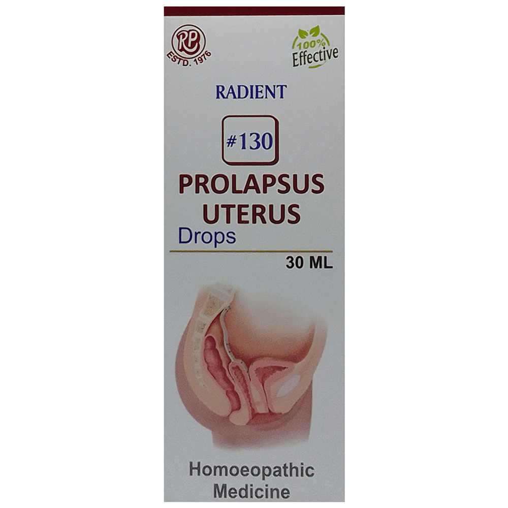Radient #130 Prolapsus Uterus Drops bottle of 30 ml Oral Drops