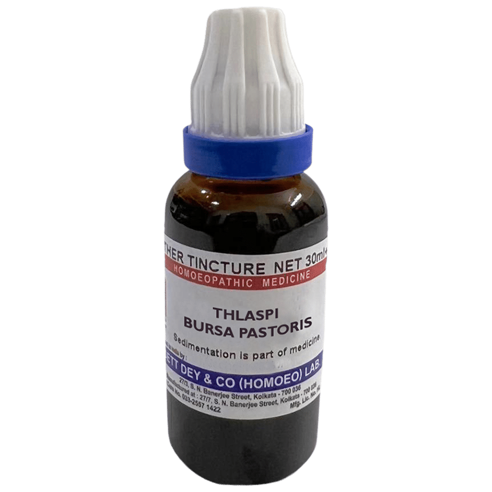 Sett Dey Thlaspi Bursa Pastoris Mother Tincture Q bottle of 30 ml Mother Tincture