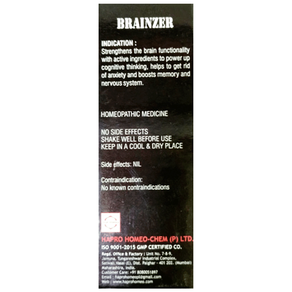 Hapro Brainzer Comprehensive Brain  Tonic bottle of 120 ml Tonic