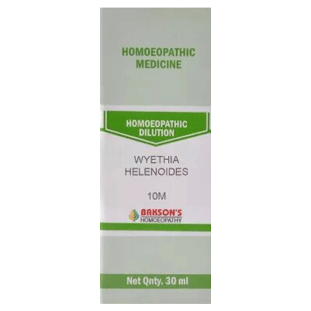 Bakson's Homeopathy Wyethia Helenoides  Dilution 10M bottle of 30 ml Dilution