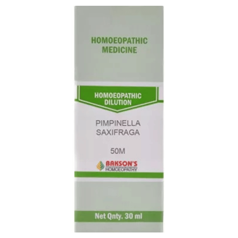 Bakson's Homeopathy Pimpinella Saxifraga Dilution 50M bottle of 30 ml Dilution Bakson's Homeopathy Pimpinella Saxifraga Dilution 50M bottle of 30 ml Dilution