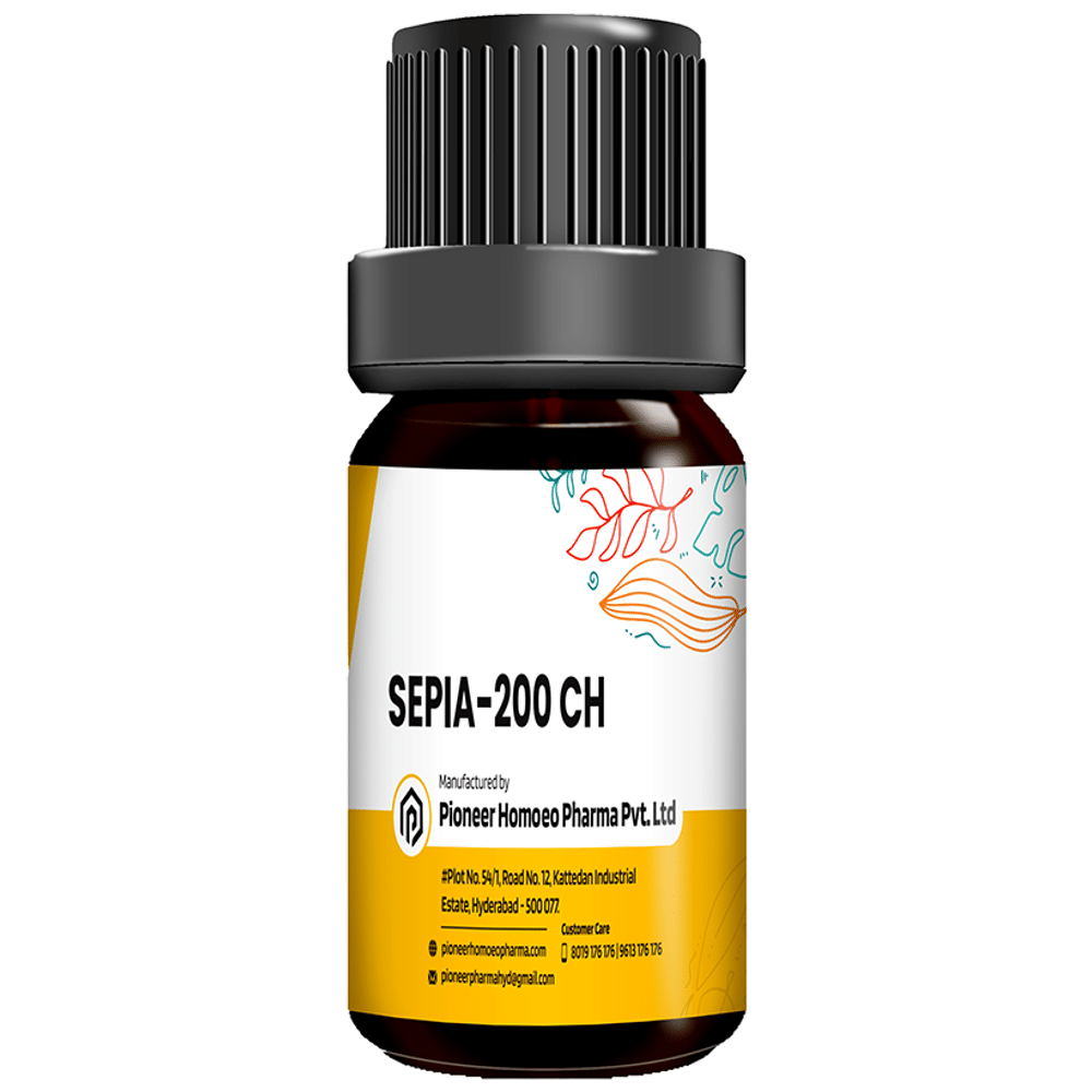Pioneer Pharma Sepia Globules Pellets Multidose Pills Tablet 200 CH bottle of 150 tablets Pioneer Pharma Sepia Globules Pellets Multidose Pills Tablet 200 CH bottle of 150 tablets