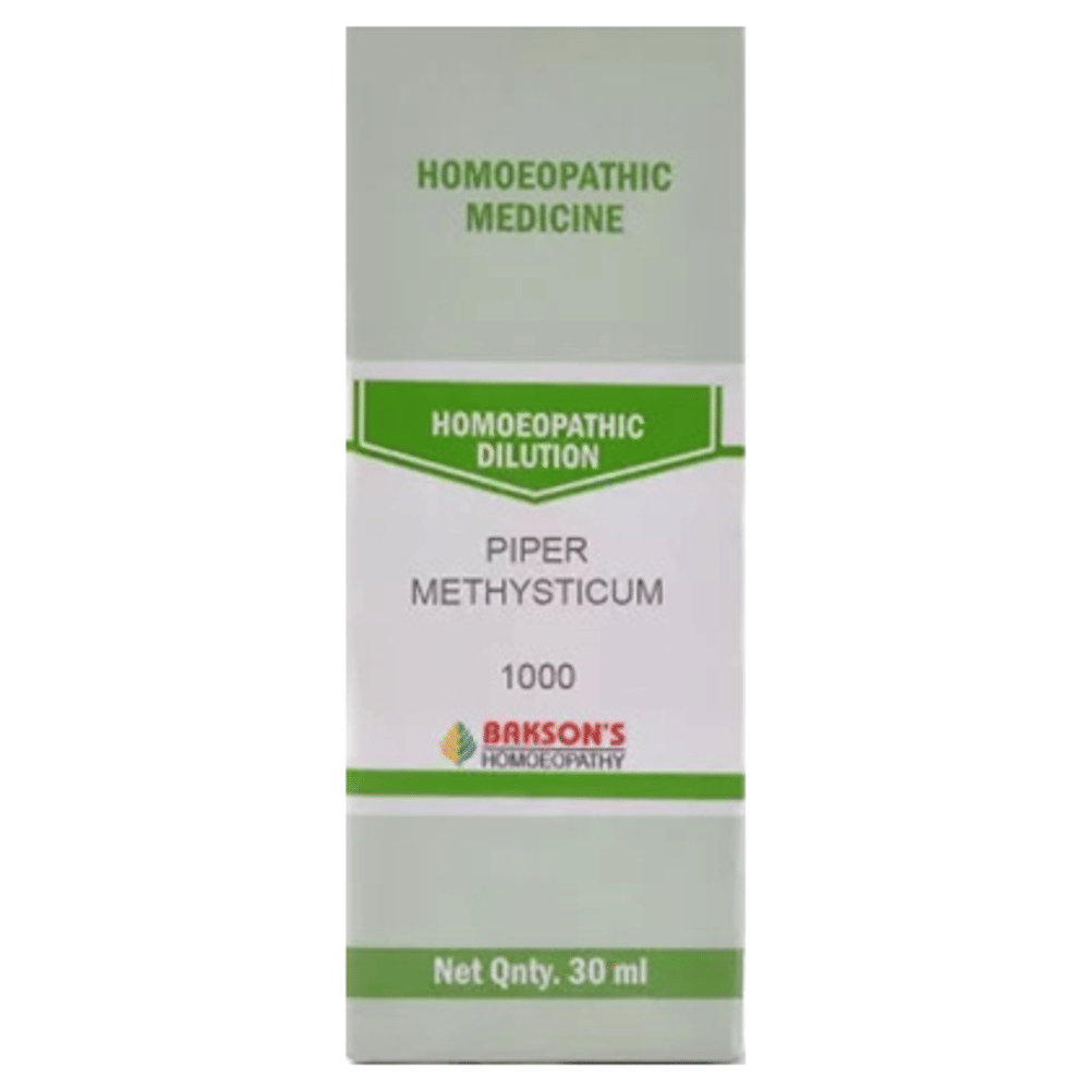 Bakson's Homeopathy Piper Methysticum  Dilution 1000 CH bottle of 30 ml Dilution