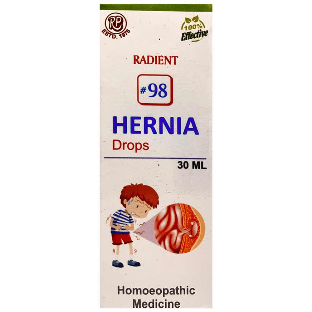 Radient 98 Hernia Drops bottle of 30 ml Oral Drops