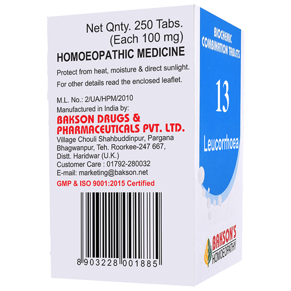 Bakson's Homeopathy Biocombination 13 Tablet bottle of 250 biocombination tablets Bakson's Homeopathy Biocombination 13 Tablet bottle of 250 biocombination tablets