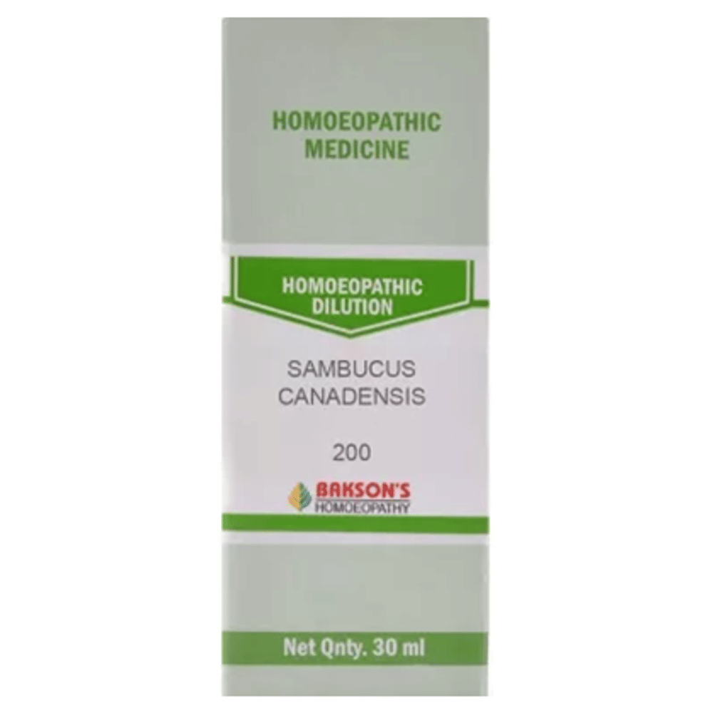 Bakson's Homeopathy Sambucus Canadensis Dilution 200 bottle of 30 ml Dilution