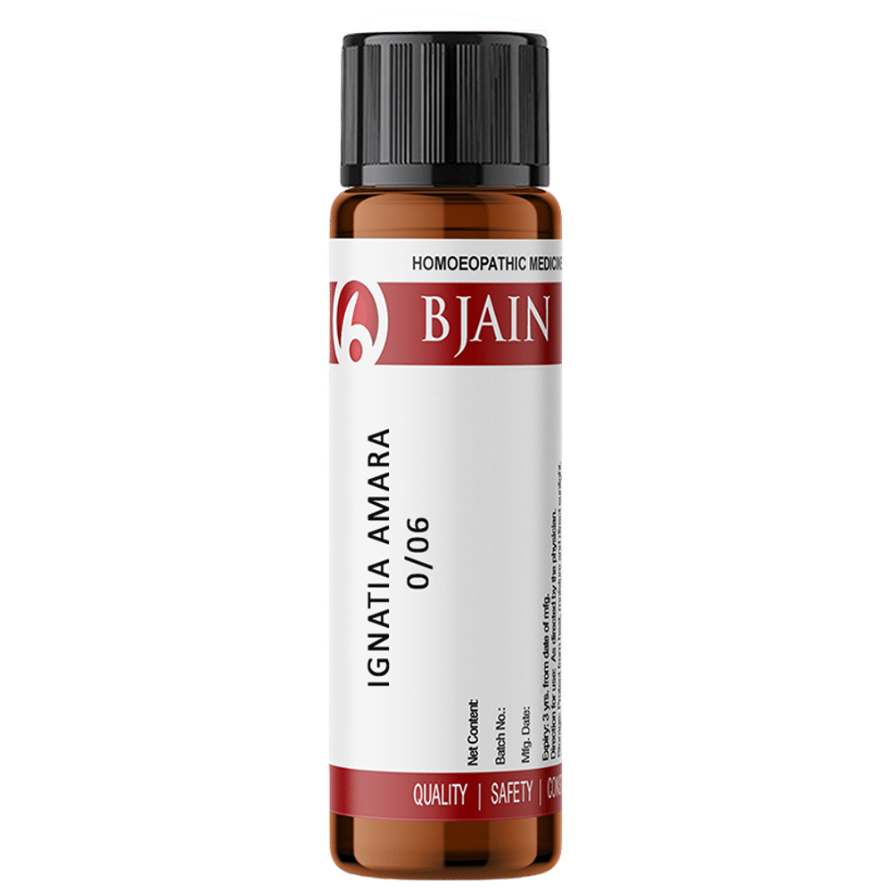 Bjain Ignatia Amara Globules 0/6 LM bottle of 6 gm Globules