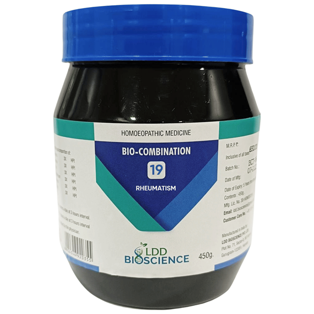 LDD Bioscience Bio-Combination 19 Rheumatism Tablet bottle of 450 gm Biocombination Tablet