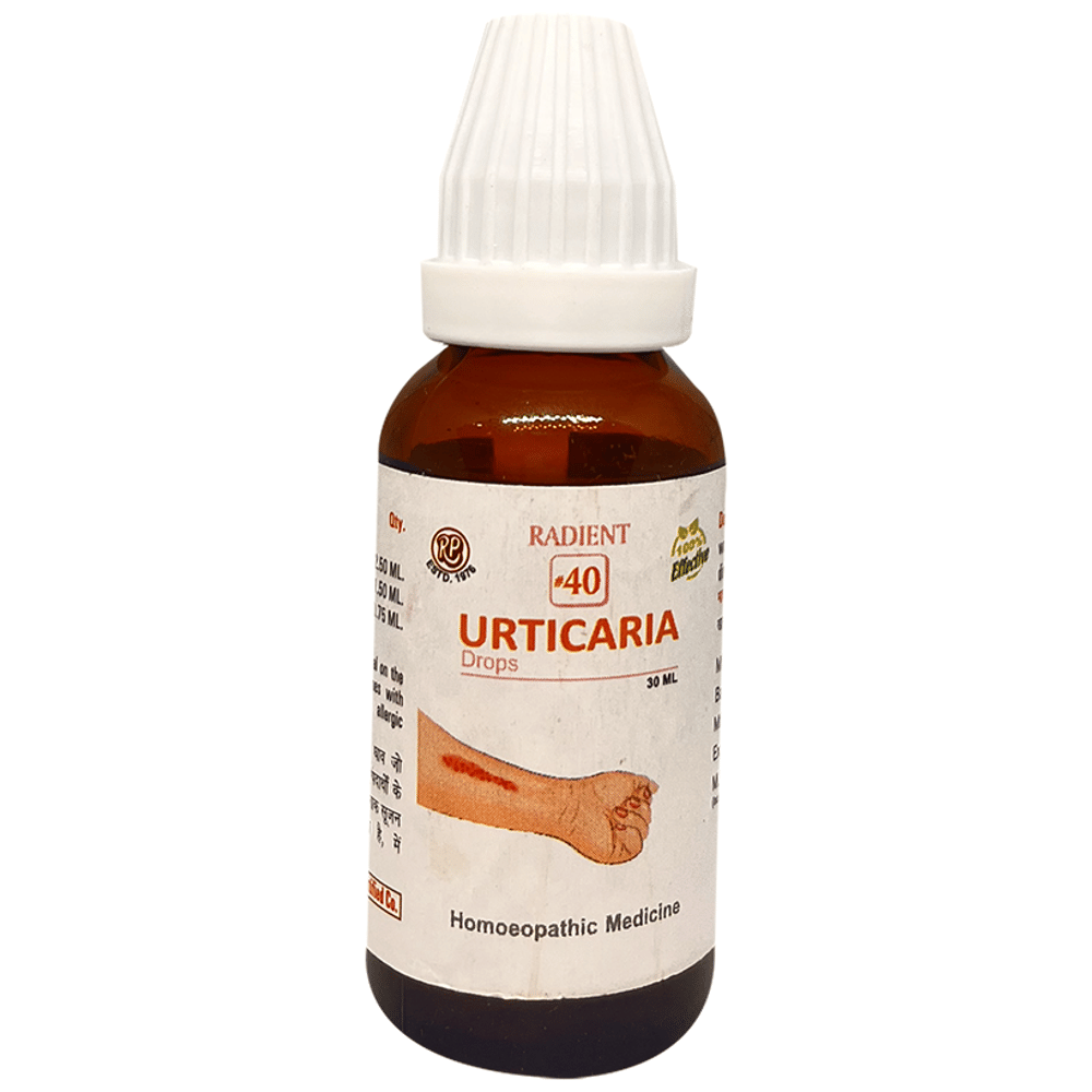 Radient #40 Urticaria Drops bottle of 30 ml Oral Drops