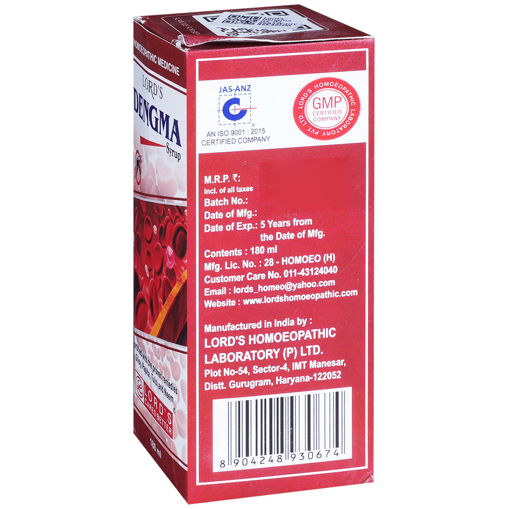 Lord's Dengma Syrup bottle of 180 ml Syrup