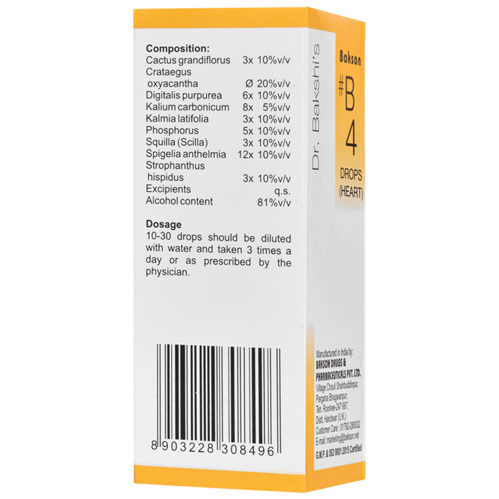 Bakson B4 Heart Drop bottle of 30 ml Drop