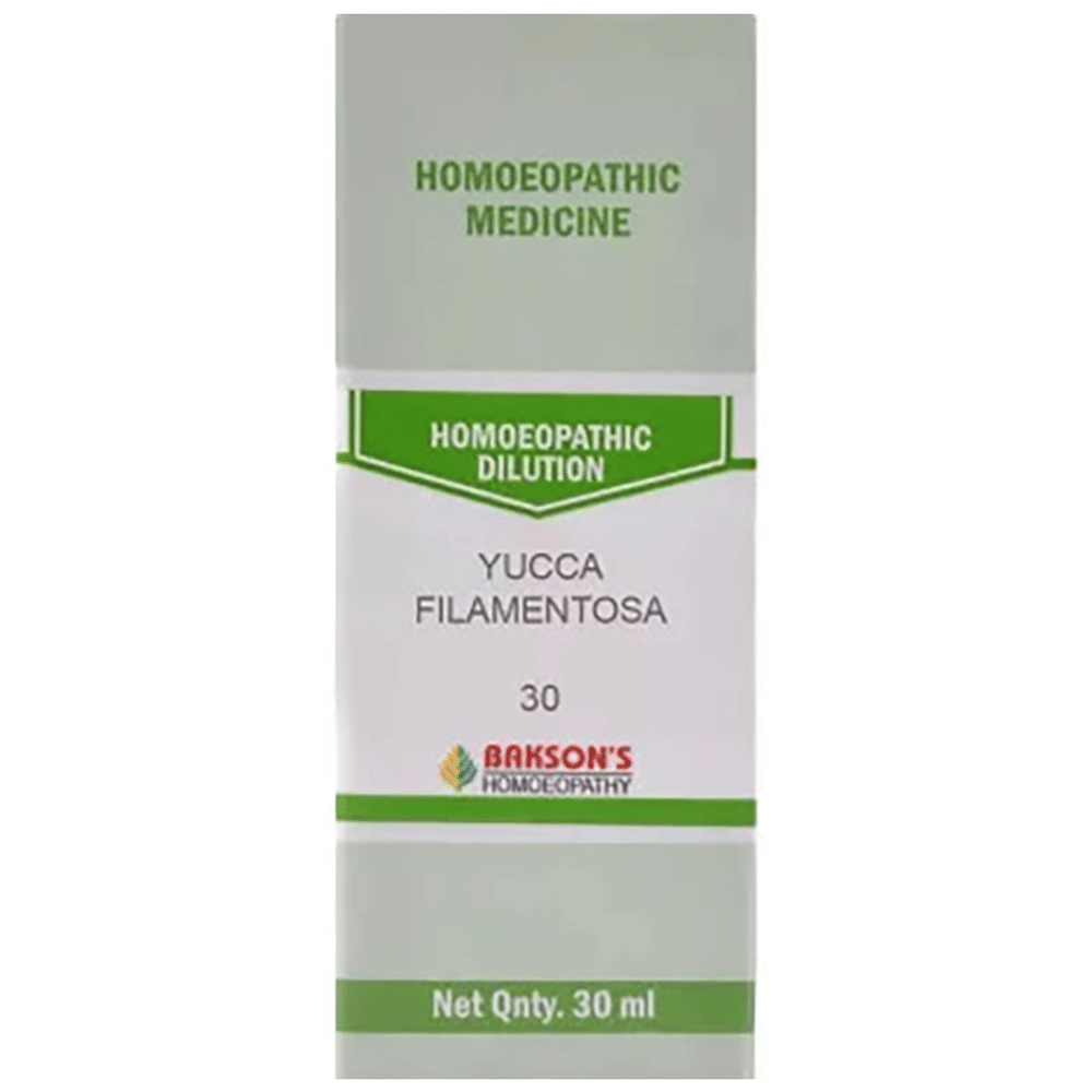 Bakson's Homeopathy Yucca Filamentosa Dilution 30 bottle of 30 ml Dilution