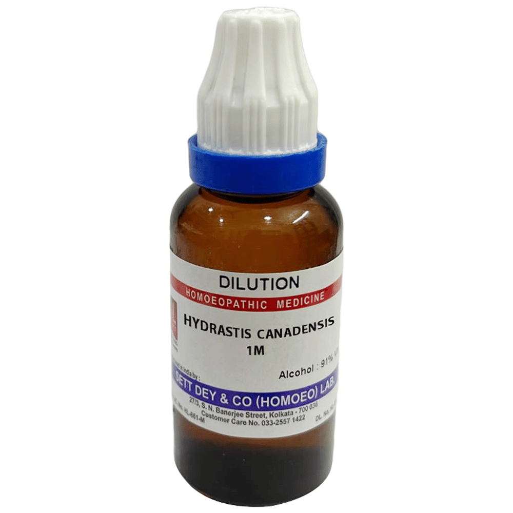 Sett Dey Hydrastis Canadensis Dilution 1M bottle of 30 ml Dilution