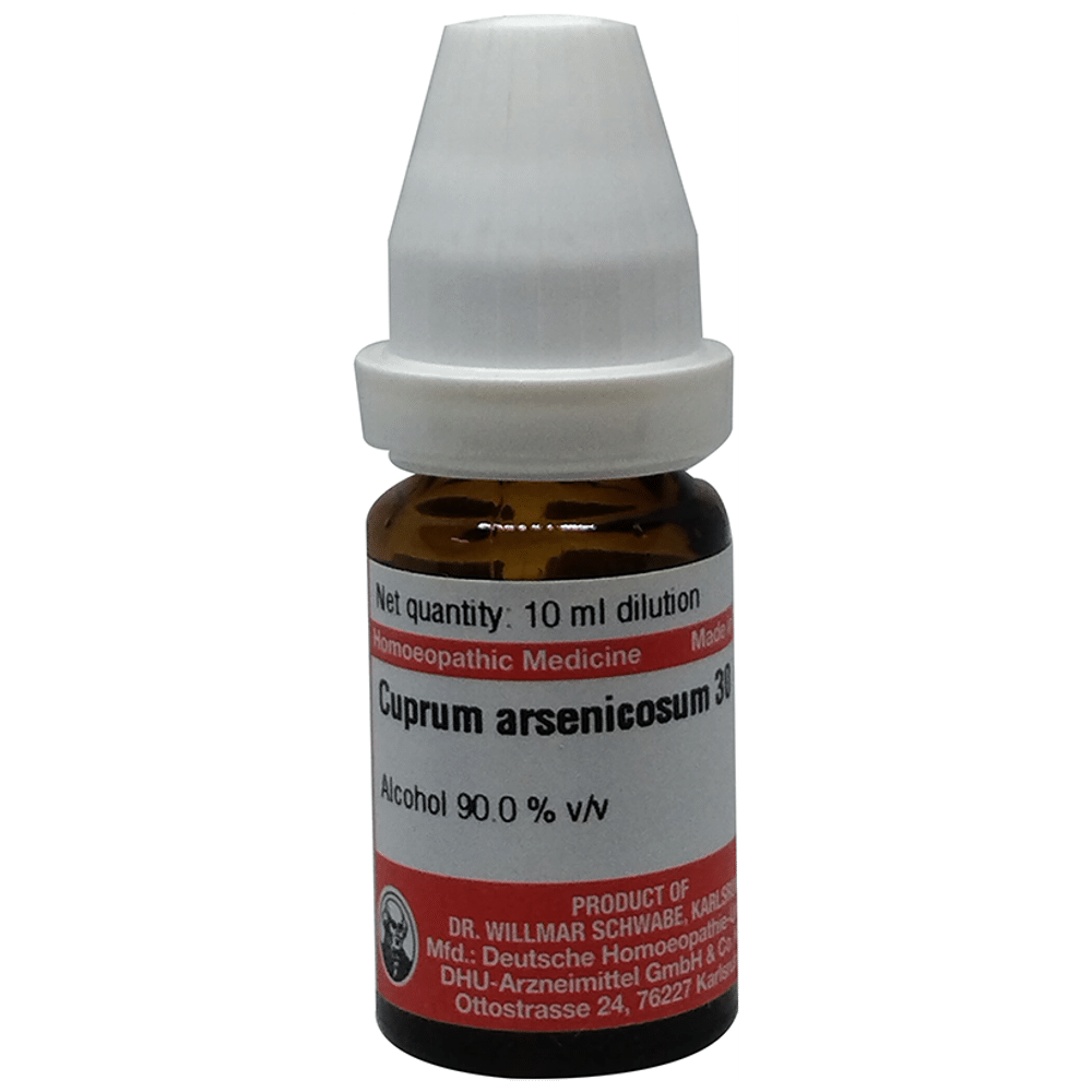 Dr Willmar Schwabe Germany Cuprum Arsenicosum Dilution 30 bottle of 10 dilutions