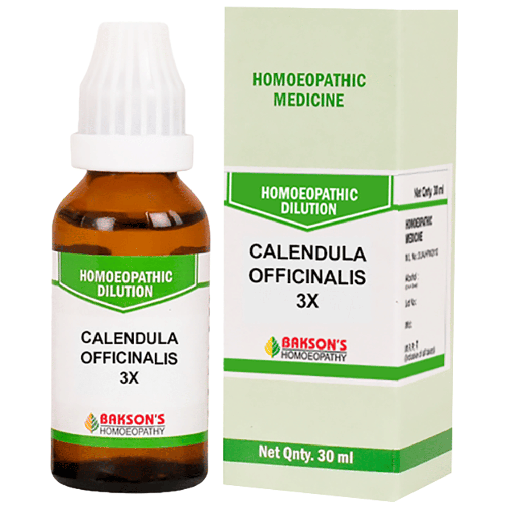 Bakson's Homeopathy Calendula Officinalis Dilution 3X bottle of 30 ml Dilution